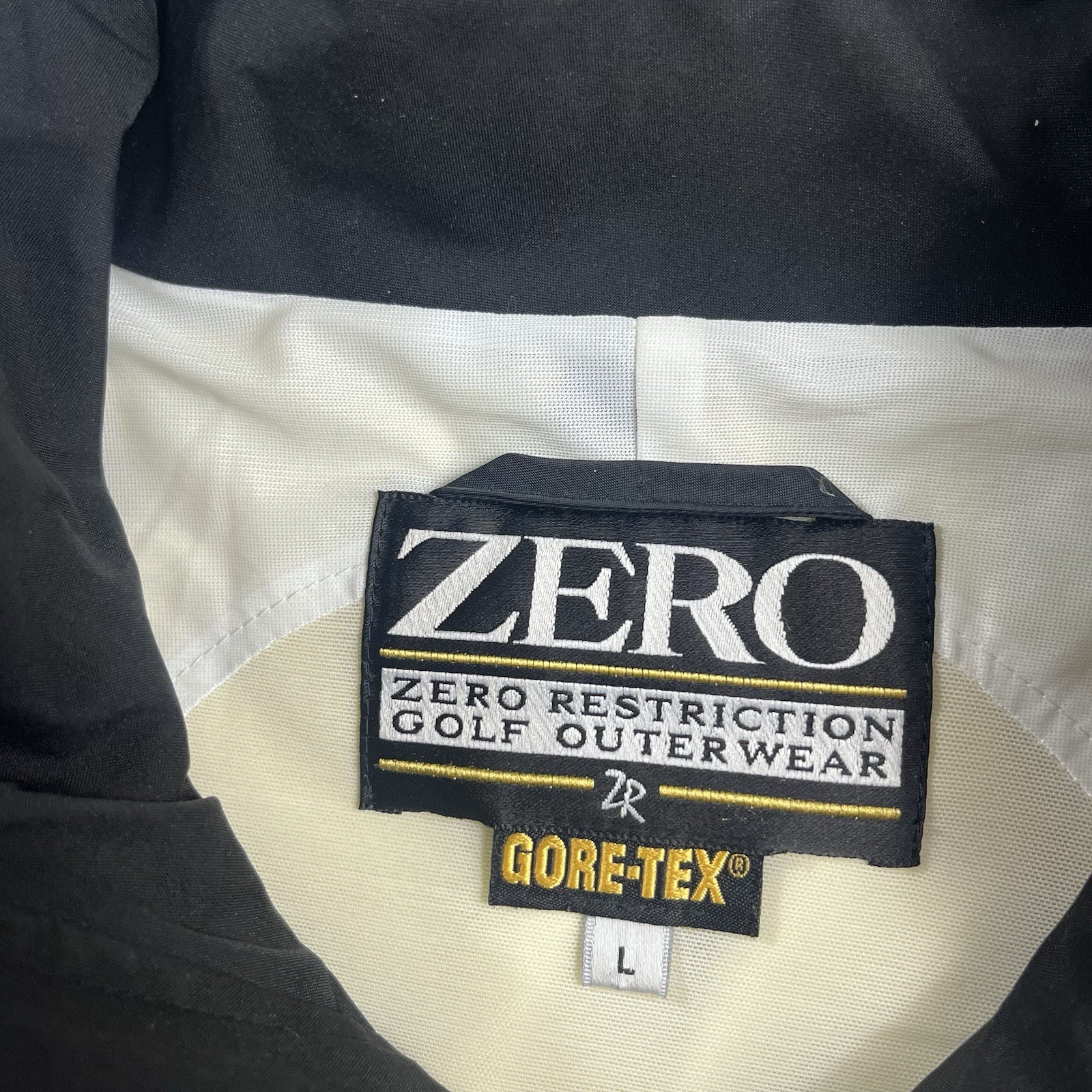 Zero Restriction Tour Lite Traveler Golf Full Zip Gore-Tex Jacket Black Sz Large