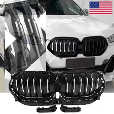 US Front Radiator Grille Active Air Shutter Cover For BMW X6 G06 2020-2022 Black