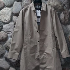 Barbour Rokig Waterproof Trench Jacket Coat MWB0856ST71 Beige $350 New Large L