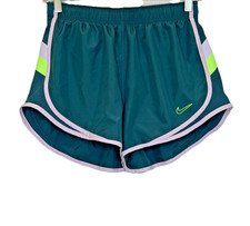 Nike Dri Fit Athletic Tempo Shorts Womens Small TealGreen Elastic Waist Lined