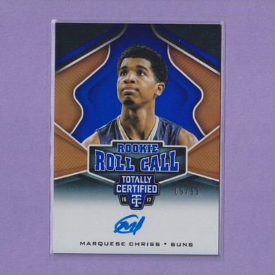 2016-17 Panini Totally Certified Rookie Roll Call Blue #7 Marquese Chriss SN /99