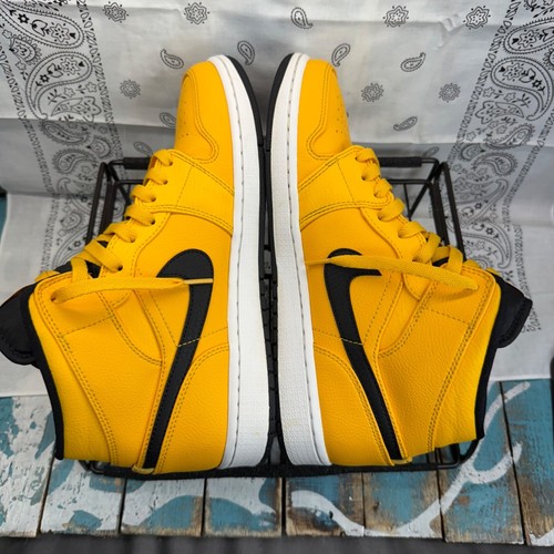 Nike Air Jordan Retro Mid University Dorado/Blanco/Negro Iowa Steelers Para Hombres Talla 9 - Imagen 11 de 11