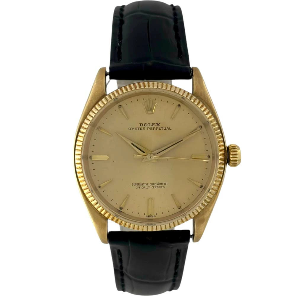 ROLEX Oyster Perpetual 1005 Yellow Case Size 33mm Used Watch #111328