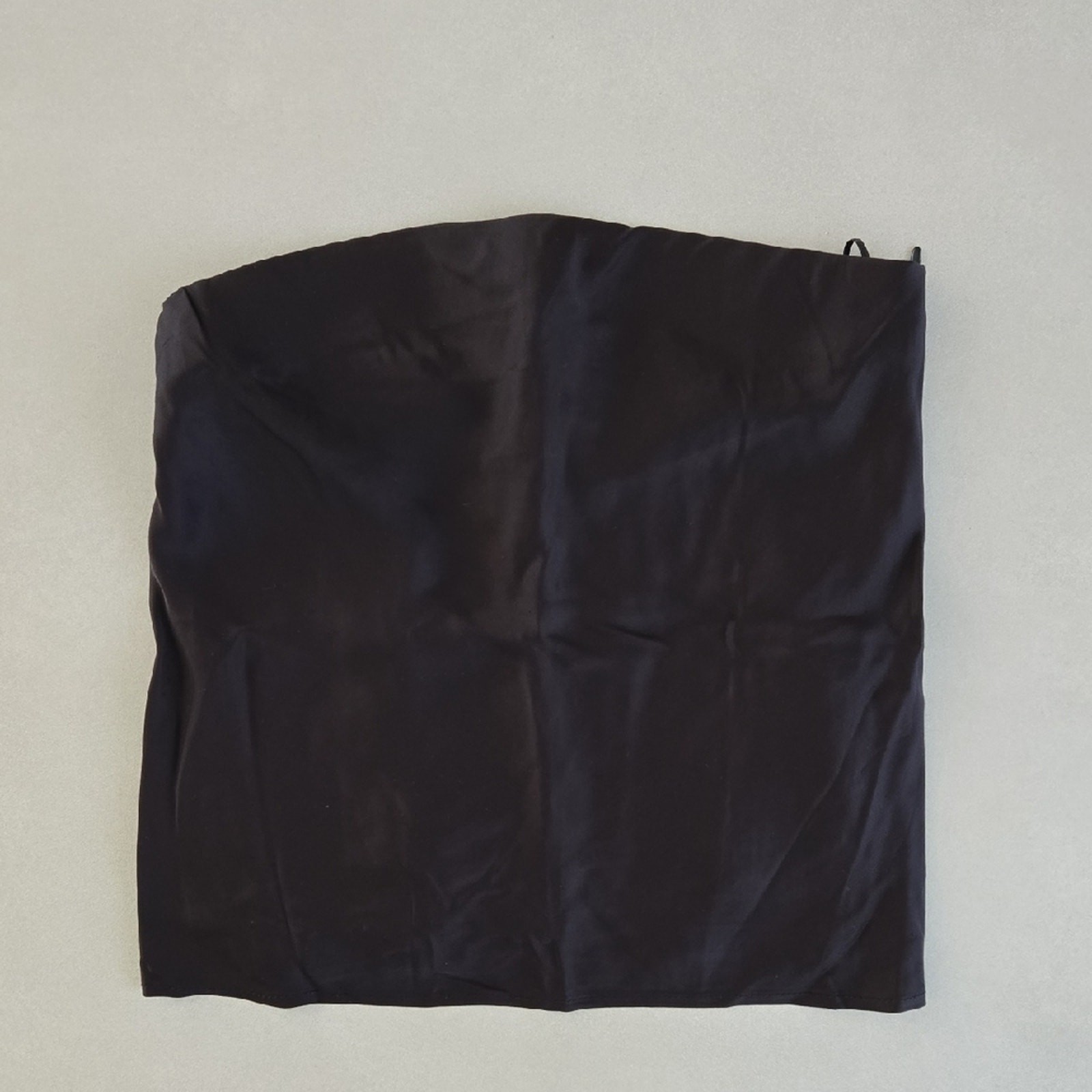 Zara Black Satin Look Strapless Top Size XS thumbnail 2