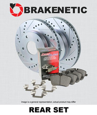 REAR BRAKENETIC Sport Drill Slot Brake Rotors + Pads 35.40029.11