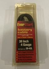EVER START BATTERY CABLE DUAL LEADS  38" 4 GAUGE 38-42L CHRYSLER 1976-95 