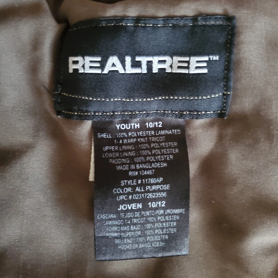 Brinkman Youth Realtree Camo Insulated Overalls Size 10/12 - Image 3 of 4