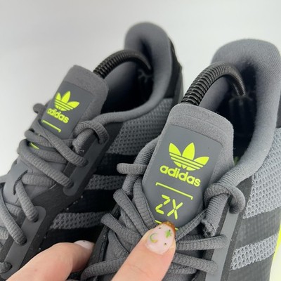 Adidas ZX 1K Boost Shoes Mens Size 11 Gray Yellow Running Sneakers