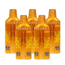 🍆X5 Bottles Vitafer -L-Gold - Multivitamin - 500ml 🔥(ORIGINAL) ✅