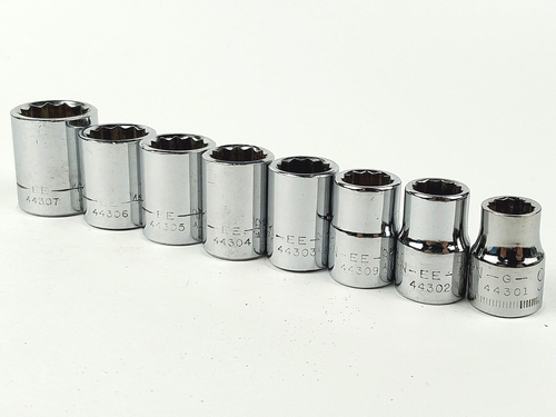 Vintage Craftsman USA Metric 3/8" Drive 8-Pc Socket Set 12-Pt 9mm-17mm (no 16mm) - Picture 2 of 4