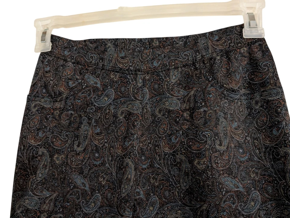 NWT Women's Size 0 Paisley Waist 24X26 Inches Inseam 30 " Leggings Hip Pockets - Image 2 of 4