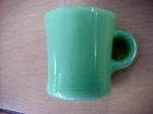 Jadeite Embossed Bottom "Anchor Hocking Fire King Ware Made USA" C Handle Mug