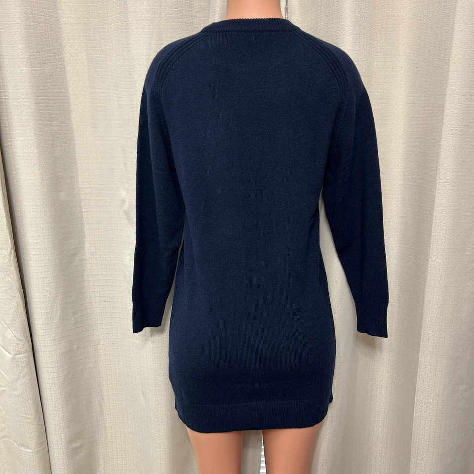 Mini Vestido Suéter de Lana Thakoon Para Mujer Talla Pequeña Medianoche Azul Marino Nuevo con Etiquetas Foto 3 de 4