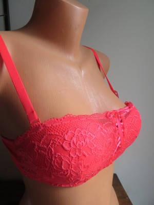 Soutien-gorge Push-up Bandeau Valege 90B - Dentelle, Couleur Spicy, Neuf Avec étiquettes