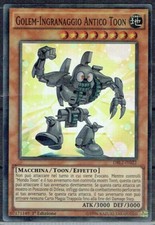 CARTA YU-GI-HO DRL2 GOLEM-INGRANAGGIO ANTICO TOON IT022 SUPER RARA 1° EDIZIONE