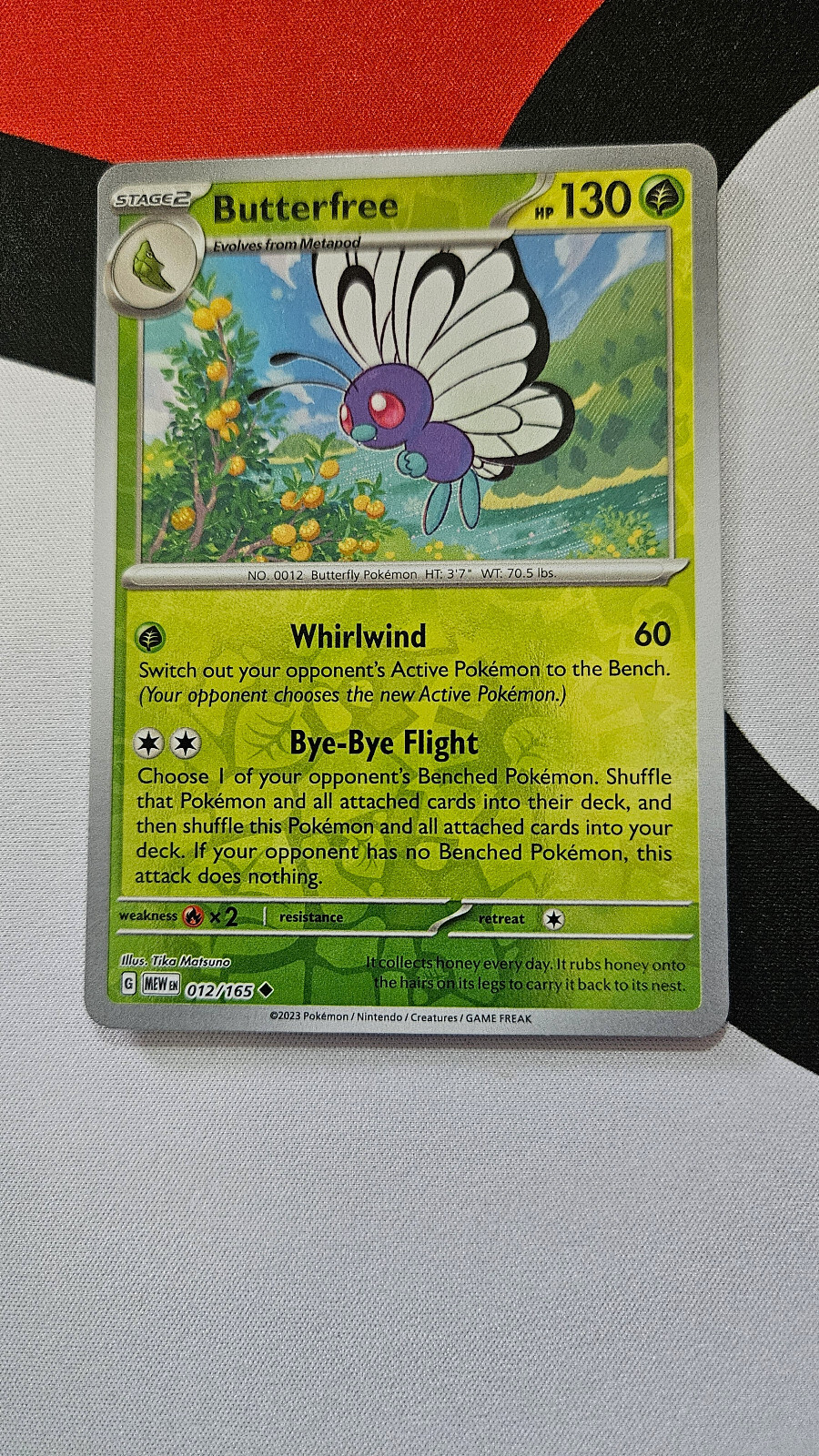 Pokemon Scarlet & Violet 151 Butterfree 012/165 REVERSE Holo NM