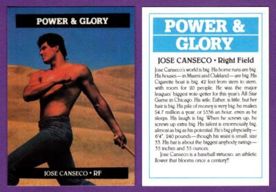Jose Canseco Oakland A's 1989 Power & Glory Shirtless Oddball Promo Card