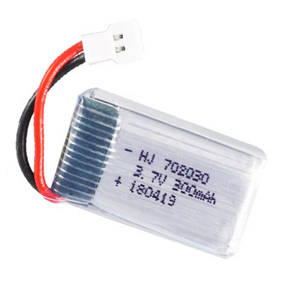 3.7V 702030 300mAh Battery XH2.54 Plug+ USB Charger for RC