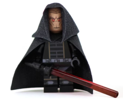 Darth Plagueis custom minifigure - Genuine Lego pieces - Star Wars Sith figure