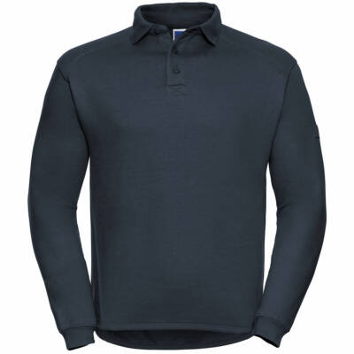 Russell Workwear Sweatshirt mit Polo-Kragen Langarm Pullover Hemd Longsleeve