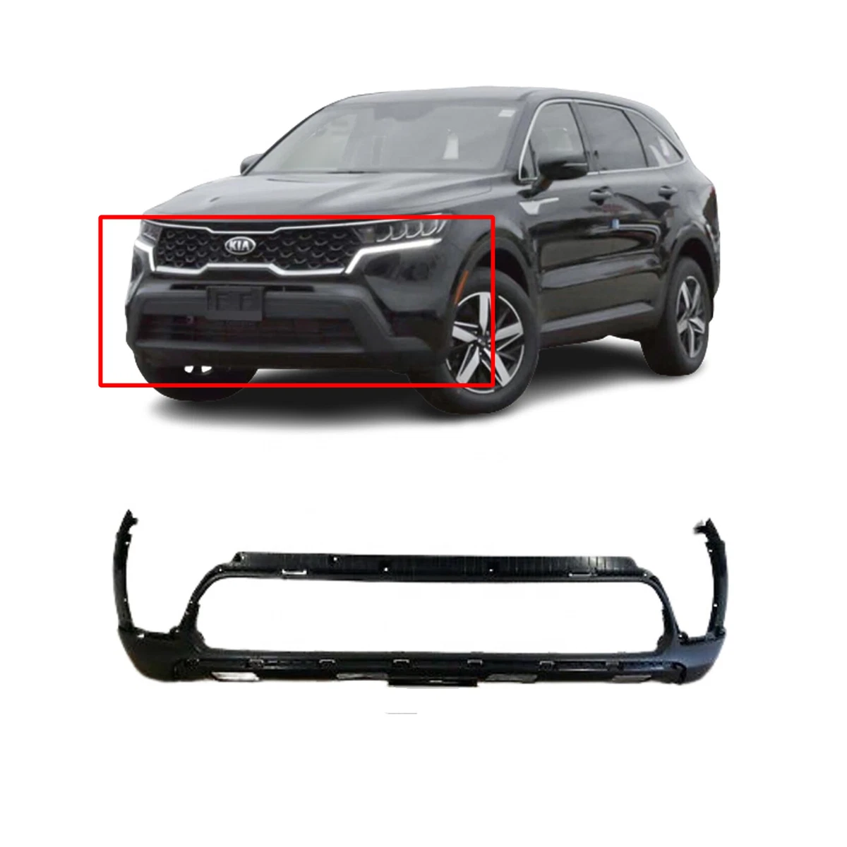 Front Lower Bumper Cover For 2021-2022 Kia Sorento LX Primed 