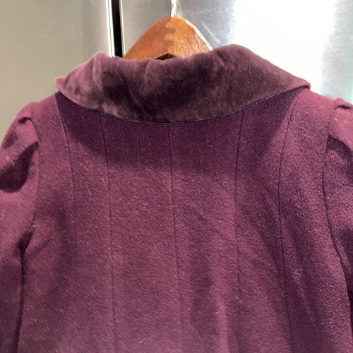 ROTHSCHILD Girls COAT Wool Burgandy Velvet Button Victorian Lined 6 VTG Formal - Picture 21 of 21