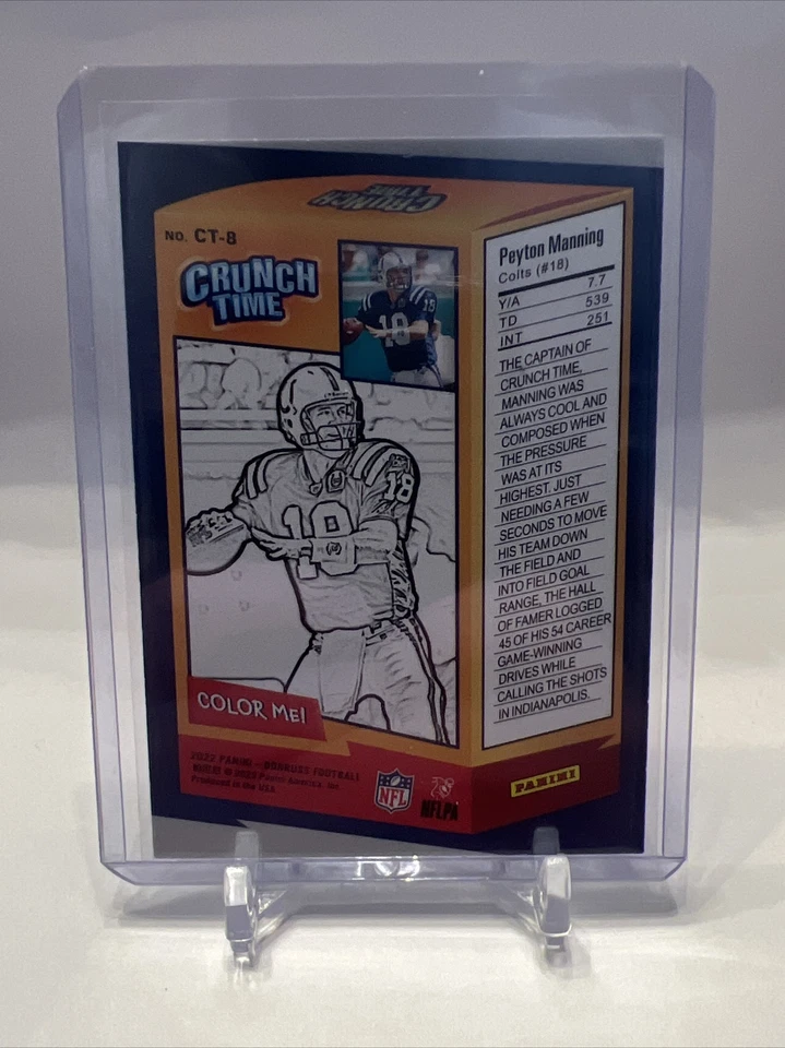 Peyton Manning 2022 Donruss Crunch Time CT-8 Colts SSP - Image 2 of 2