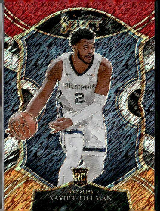 2020-21 Panini Select #95 Xavier Tillman Red White Orange Flash