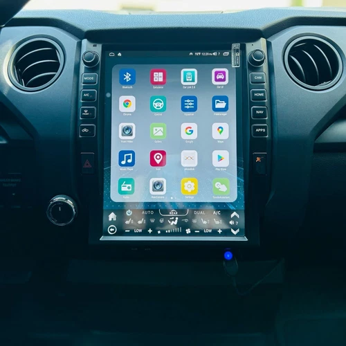 12.1" Carplay Android Car Stereo Gps Radio Tesla Style For Toyota Tundra 2014-21 - Picture 10 of 15