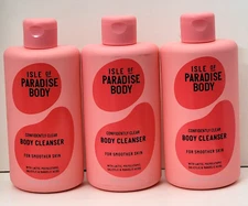 ISLE OF PARADISE BODY CONFIDENTLY CLEAR BODY CLEANSER 11.15 FL OZ  (Lot of 3)