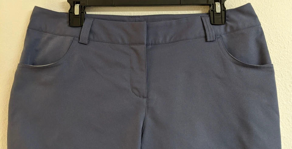 Women's ADIDAS CLIMALITE Light Blue Bermuda Golf Shorts Size 8 - Image 2 of 4