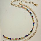 2 from Nordstrom Adjustable Swarovski Crystal Anklets Set of