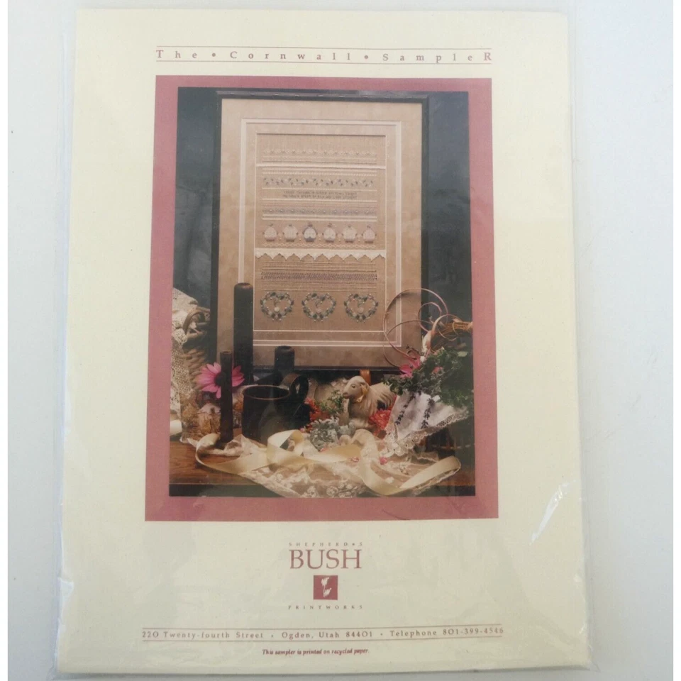 Shepherds Bush The Cornwall Sampler Counted Cross Stitch Kit Linen Floss Beads - Image 2 of 4