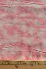 DISTRESSED PINK WHITE ALLOVER PRINT 100 COTTON FLANNEL FABRIC 48X42" REMNANT