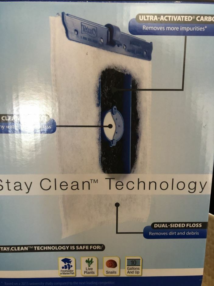 Tetra Whisper IQ Power Filter with Stay Clean Technology 20 and 30 Gallon New Switch