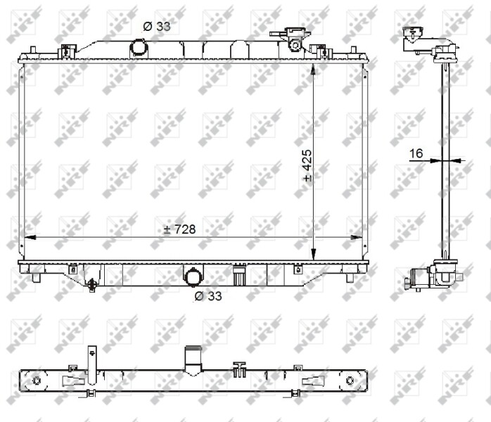 NRF 59206 Radiator, engine cooling for MAZDA