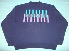 VTG 1990 OCEAN PACIFIC OP CREW NECK SWEATSHIRT LARGE BLUE SKATE SURF BEACH 90s