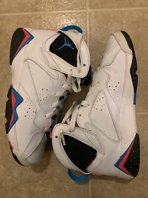 Nike Air Jordan VII Retro White/Orion Blue-Black-Infrared 304775-105 Size  6Y