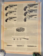 Vtg Sharps Rifle Co Armory Office Advertising Poster 1971 Wentworth Press d