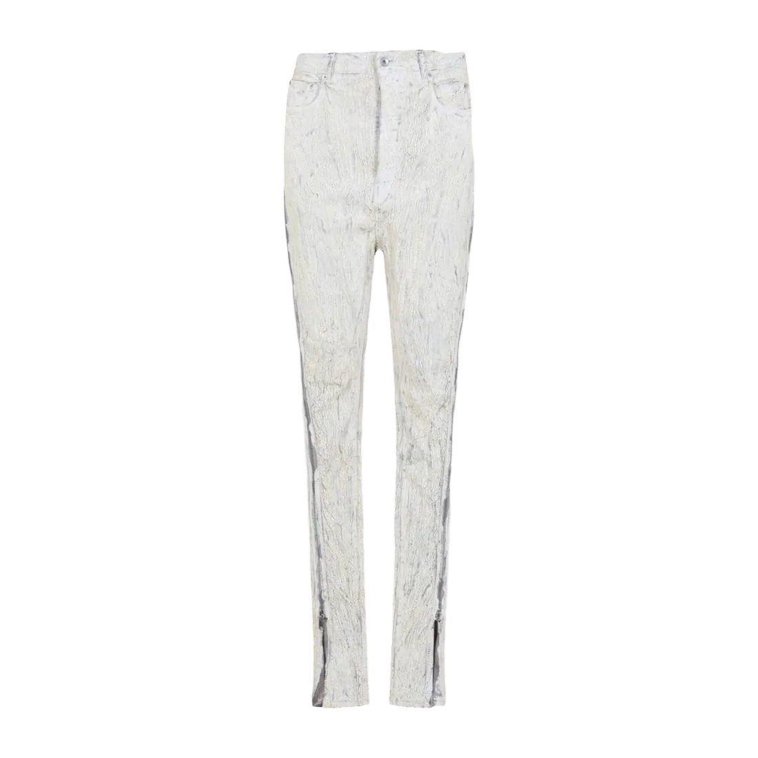RICK OWENS Hollywood Bolan Banana Milk Cotton Jeans New RICK OWENS Hollywood Bolan Banana Milk Cotton Jeans New