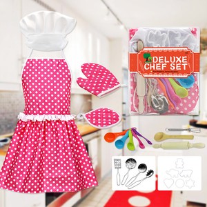Kitchen Accessories Set Kid Cooking Bake Chef Dress Up Clothes