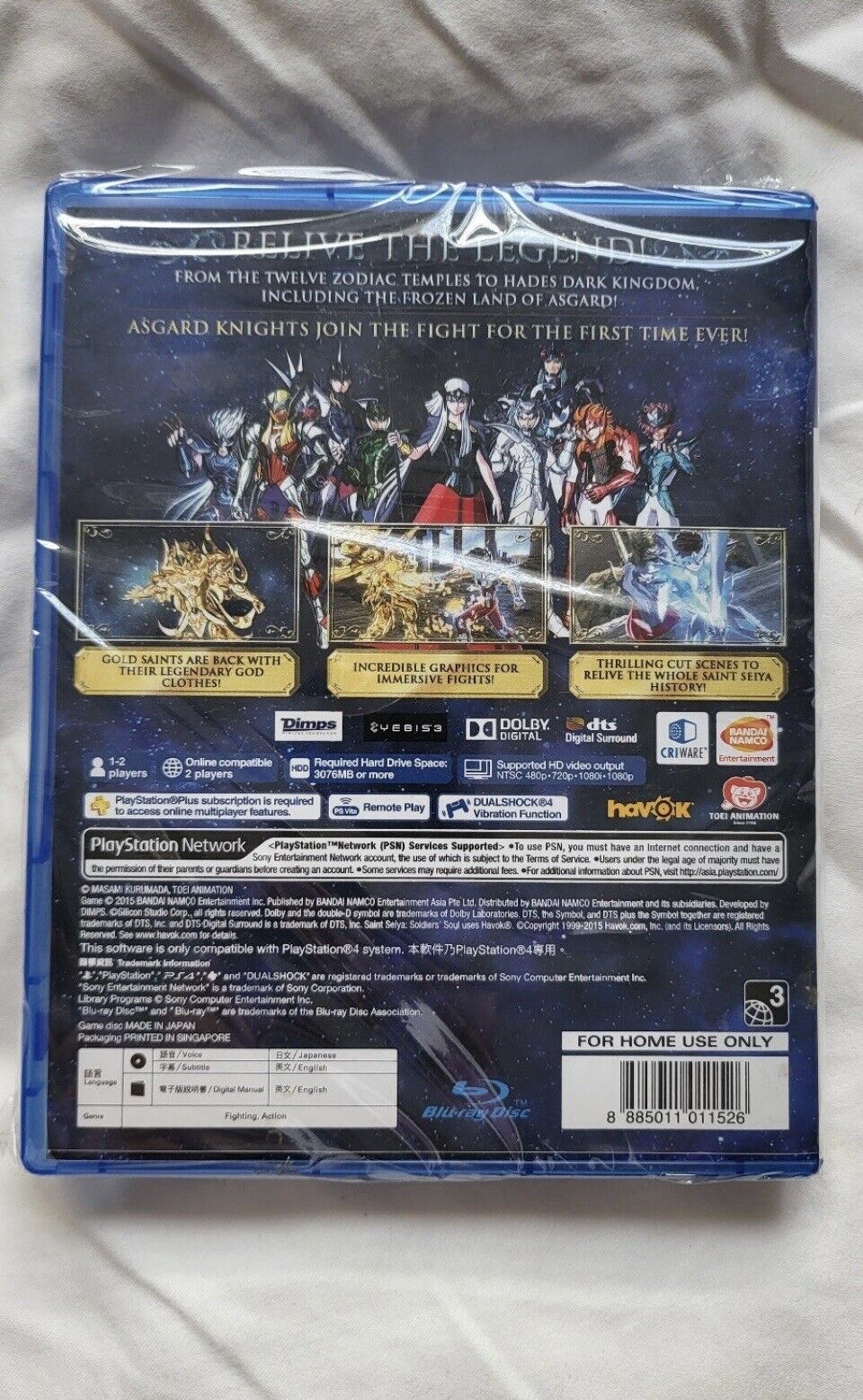 Bandai Namco Saint Seiya Soldiers Soul Playstation 4 Ps4 New