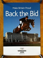London 2012 Olympics ‘Back the Bid’  A3 Poster Equestrian discipline MINT