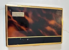 Vintage Colibri Cigarette Case Tortoise Brown Color Goldtone Made in Japan