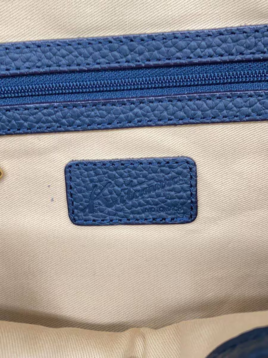 Kitamura Leather Backpack, Navy - image 5