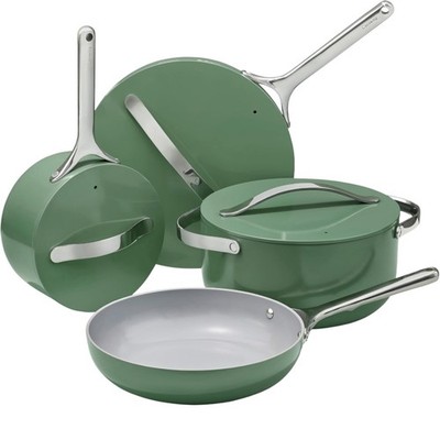 Caraway Nonstick Ceramic Cookware Set (12 Piece) Pots, Pans, Lids and Kitchen