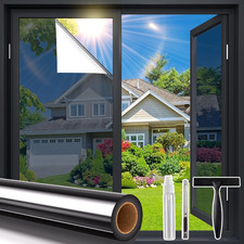 One Way Privacy Window Film with Tools, Window Tint Adhesive Shatterproof Film f