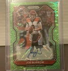 2020 Panini Prizm Neon Green Pulsar #307 Joe Burrow RC Rookie Auto