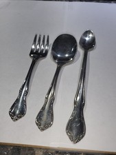 Oneida Stainless Steel Lot of 3 TODDLETIME Pieces: Fork  2 Spoons RF926 