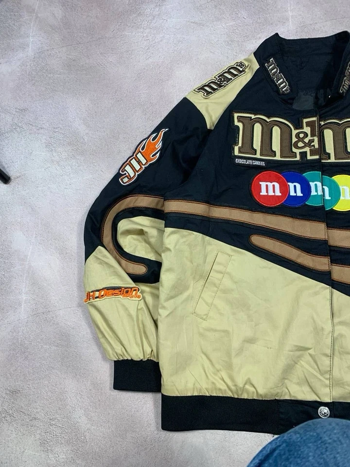 Vintage M&M's Embroidery Racing Moto Y2K Jacket M - Image 4 of 4